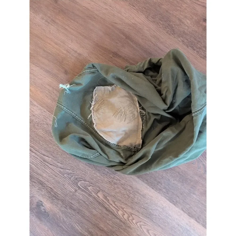 US Army Vietnam Era Drawstring Barrack Bag Vintage Military OG 107 Olive Laundry